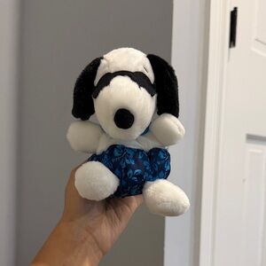 Snoopy plush with Blue Floral Shorts